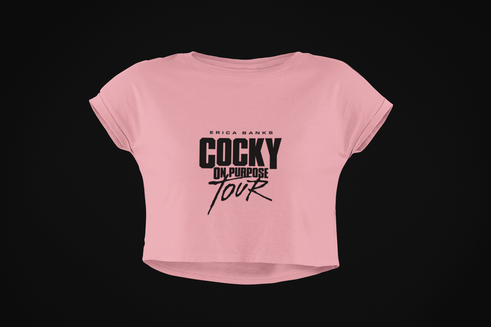 Cocky On Purpose Crop Tee