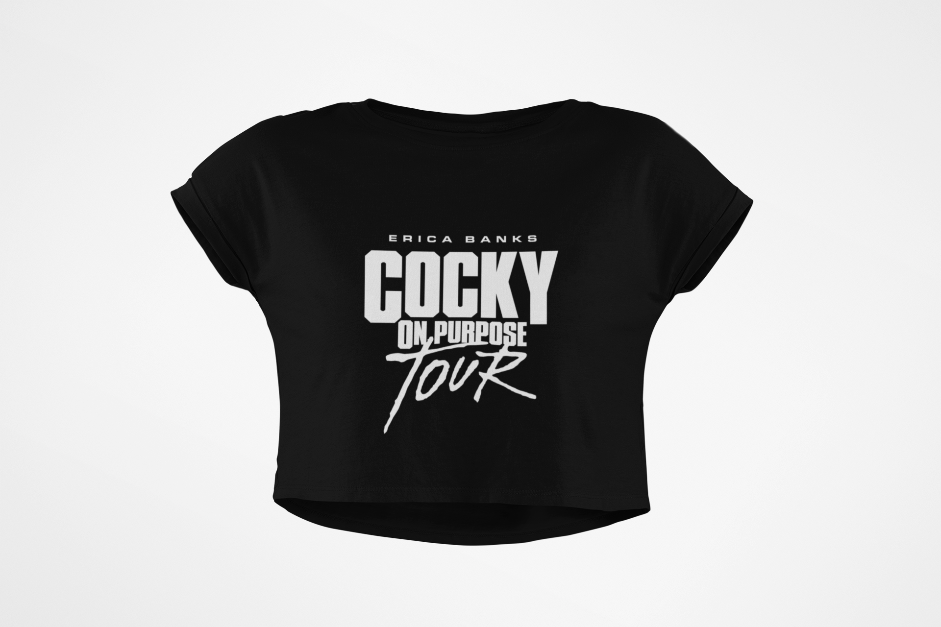 Cocky On Purpose Crop Tee